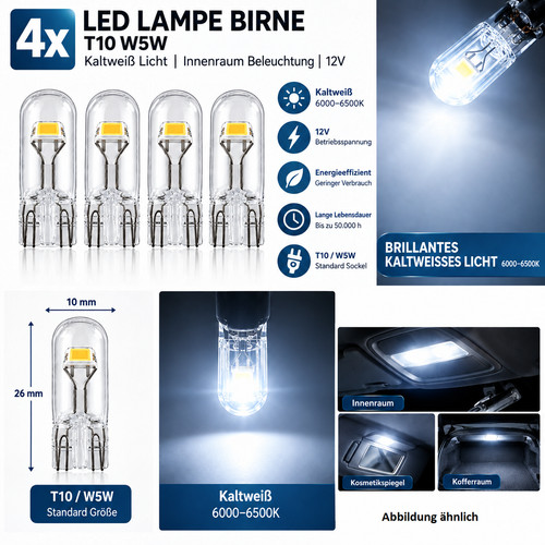 Led lampe birne t10 - led, w5w